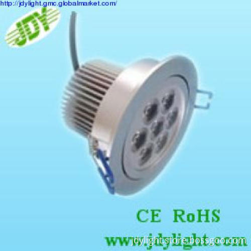 Round aluminum 30degrees recessed LED downlight 7W